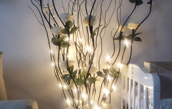 3V 20 LED Warm White Lights Willow Twig Lighted Branch For Home Decoration 80CM