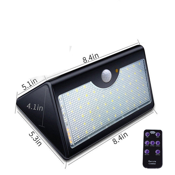 60 LED Solar Light 1300lm Super Bright Outdoor Wall Yard Garden Solar Lamps