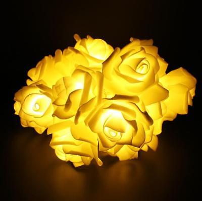Rose Fairy String Flower Wedding Party Led Lights Christmas Decor Garden Light