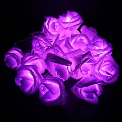 Rose Fairy String Flower Wedding Party Led Lights Christmas Decor Garden Light