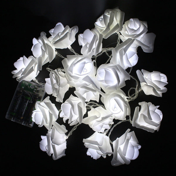 Rose Fairy String Flower Wedding Party Led Lights Christmas Decor Garden Light