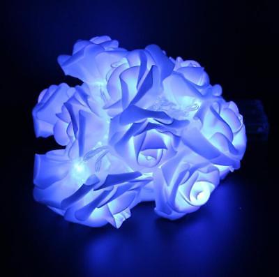 Rose Fairy String Flower Wedding Party Led Lights Christmas Decor Garden Light