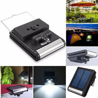 Portable Solar Powered LED Light Umbrella Tent Camping Garden Hiking Night Lamp