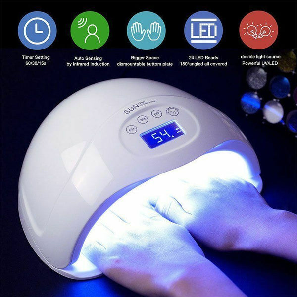 LED UV Light Nail Dryer Dry Gel Nails Polish Lamp Salon Manicure curing timer