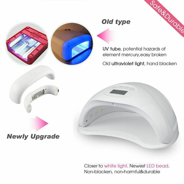 LED UV Light Nail Dryer Dry Gel Nails Polish Lamp Salon Manicure curing timer