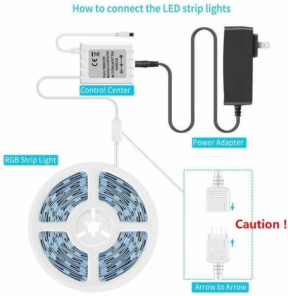 Waterproof Beautiful LED Strip Lights RGB Room 5050 Tape Light Color Changing