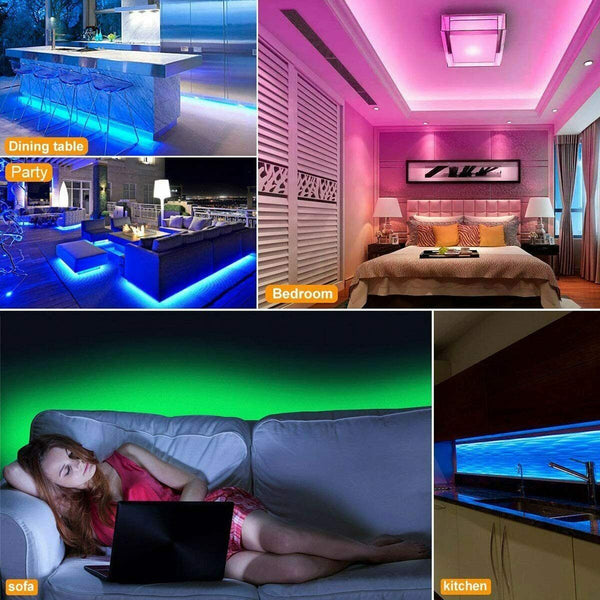 Waterproof Beautiful LED Strip Lights RGB Room 5050 Tape Light Color Changing