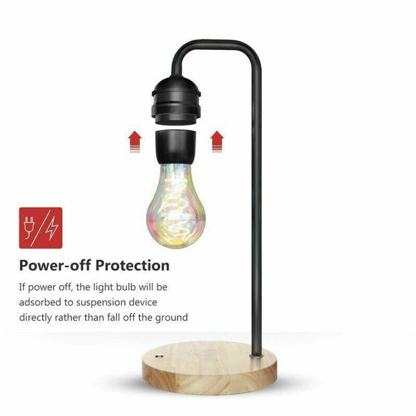 Wireless Charging floating Levitating Desk Black Lamp Creative RGB Light Bulb
