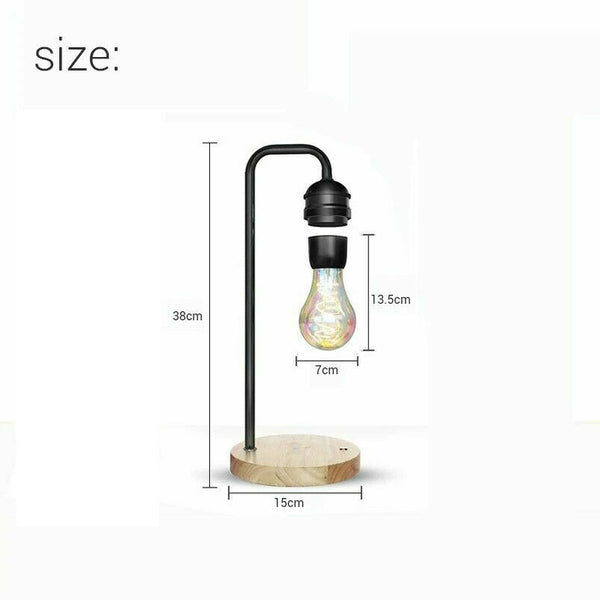 Wireless Charge Phone floating Levitation Desk Black lamp Warm White Light Bulb