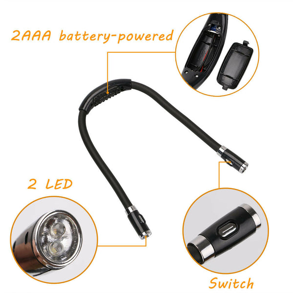 Portable Flexible Hanging Eyes Care Neck Night Lamp LED Hug Clipon Reading light