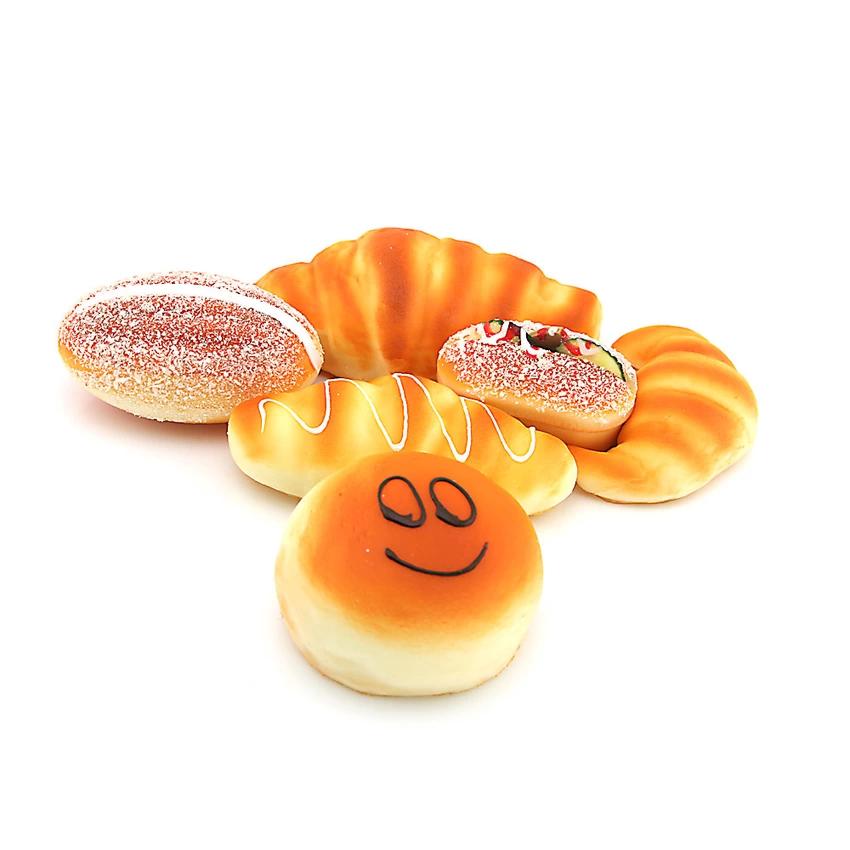 6 pcs Bread Bread Cake Simulation Food Model Decoration Shop Sample Props