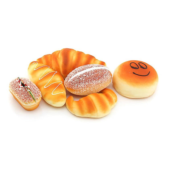 6 pcs Bread Bread Cake Simulation Food Model Decoration Shop Sample Props
