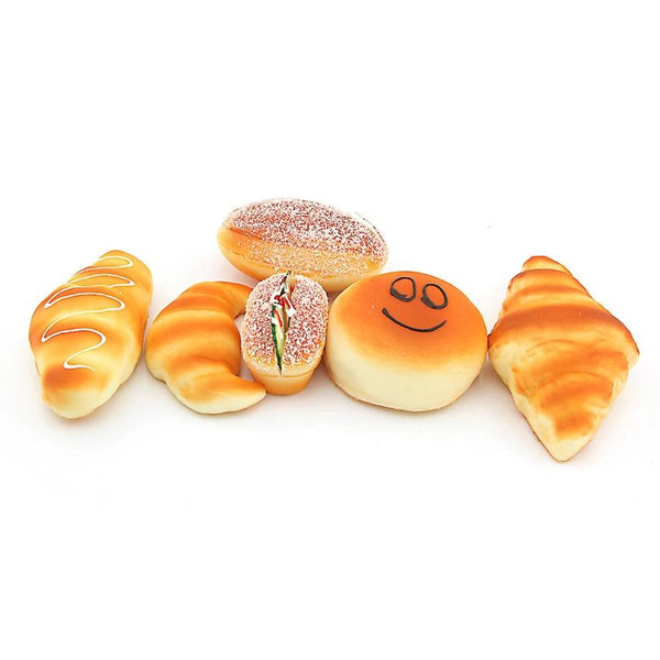6 pcs Bread Bread Cake Simulation Food Model Decoration Shop Sample Props
