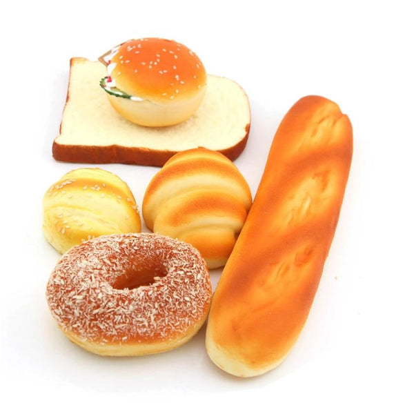 6pcs Bread Cake Simulation Food Model Decoration Food Shop Sample Display Props