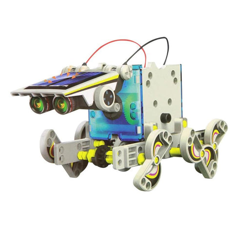 New 14 in 1 Assembly Building Blocks Bricks Intelligent Solar DIY Robot Toy Kit