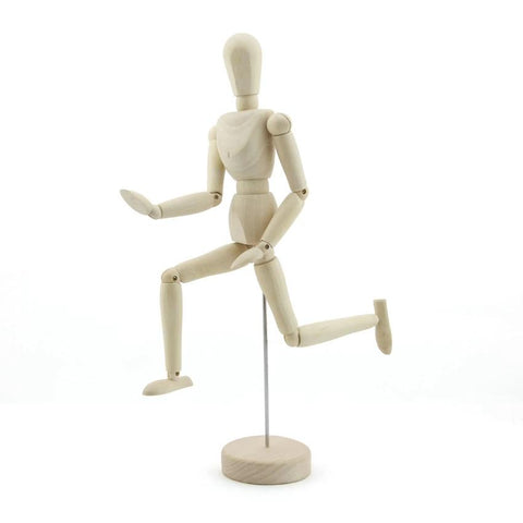 12-Inch Wood Wooden Model Comic Sketch Moveable joints Puppets