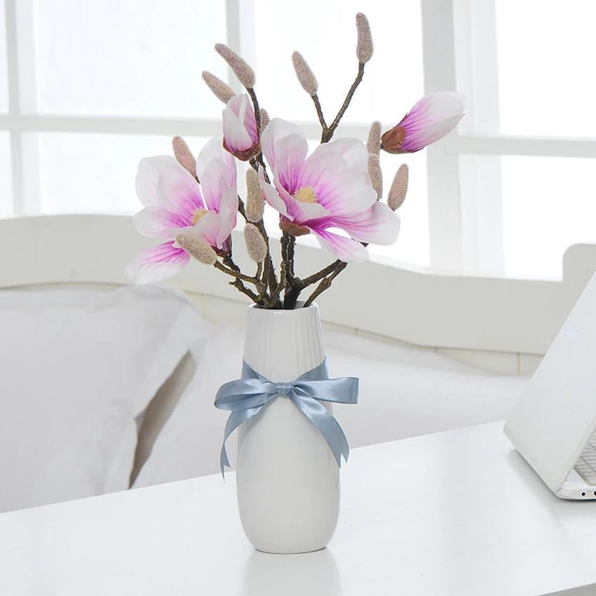 Latest Model Hot Selling Artificial Flowers with Vase Decorate with Living Room Bedroom Light Purple