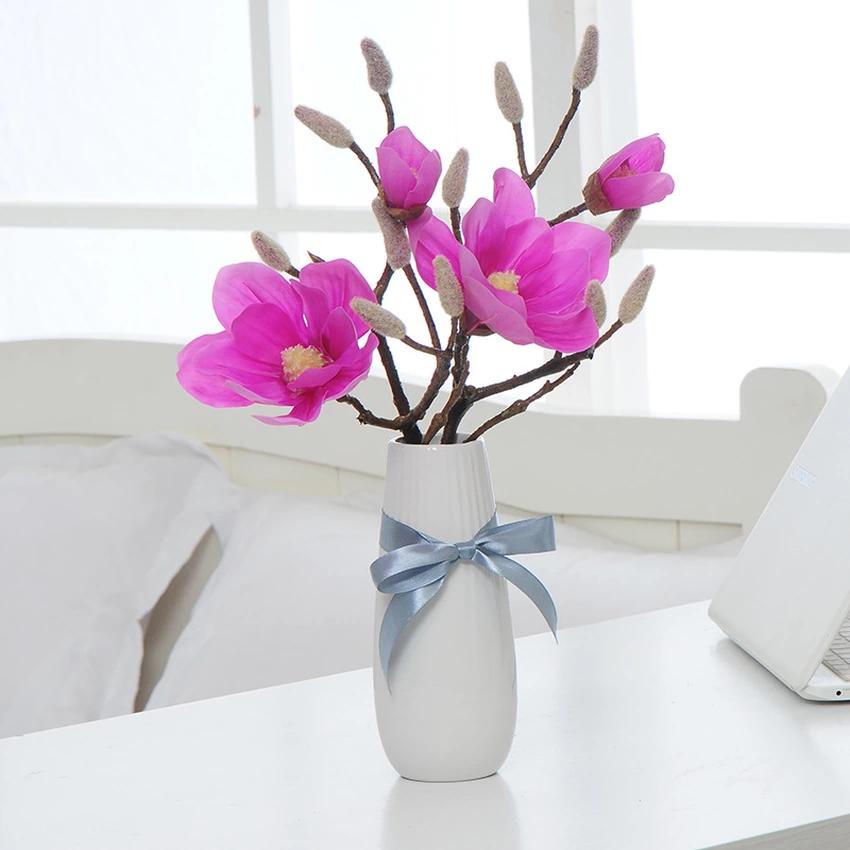 Latest Model Hot Selling Artificial Flowers with Vase Decorate with Living Room Bedroom Purple