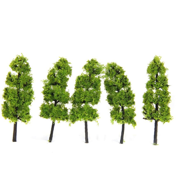 Trees Model Train Railroad Scenery 1:100 20pcs Dark and Light Green