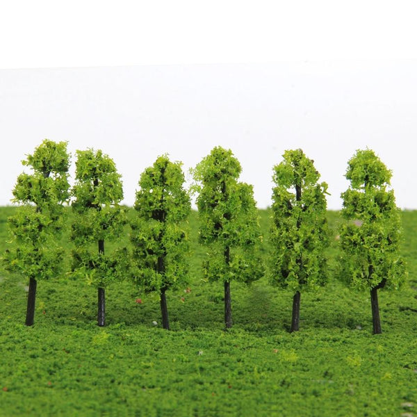 Trees Model Train Railroad Scenery 1:100 20pcs Dark and Light Green