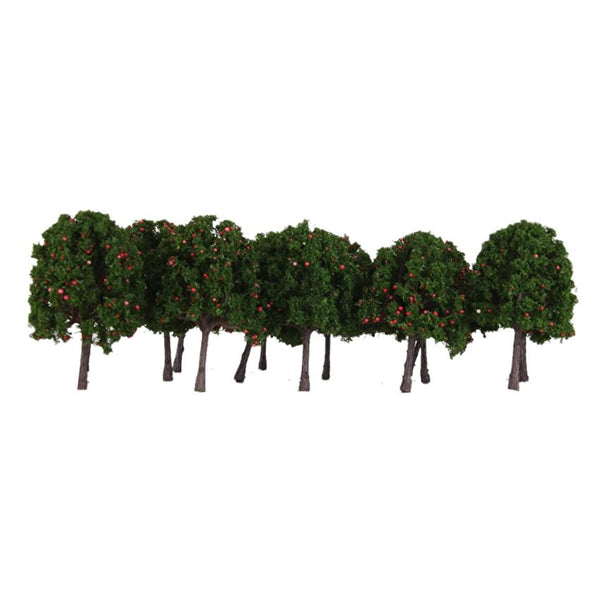 20pcs 9.5cm Scenery Landscape Train Model Trees w/ Red Fruit 1/100