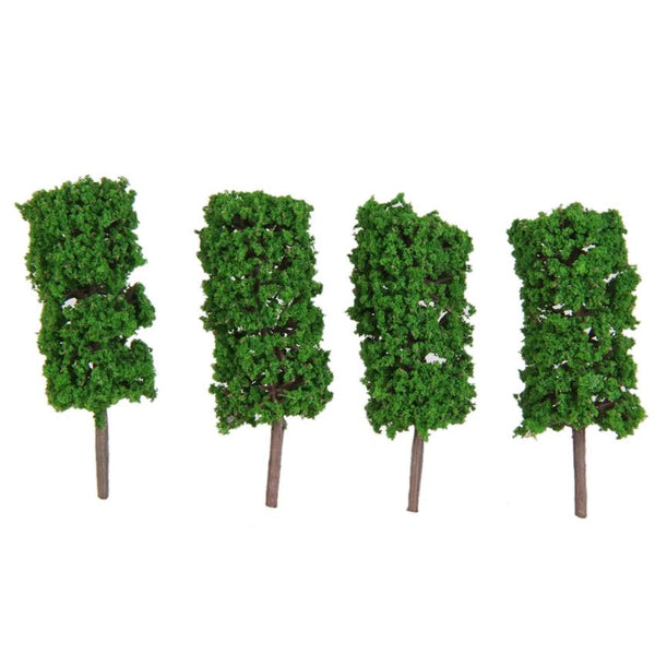 50pcs Light Green Cyclinder Tree Model Train Layout Park Scenery 1:100