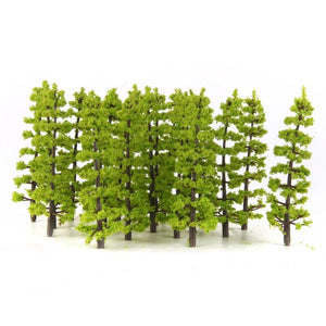 20PCS Plastic Fir Trees Model Train Park Scenery Landscape 1:100