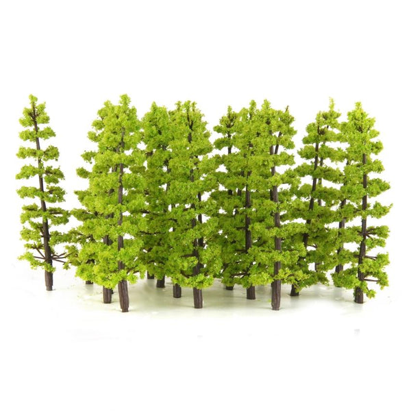 20PCS Plastic Fir Trees Model Train Park Scenery Landscape 1:100