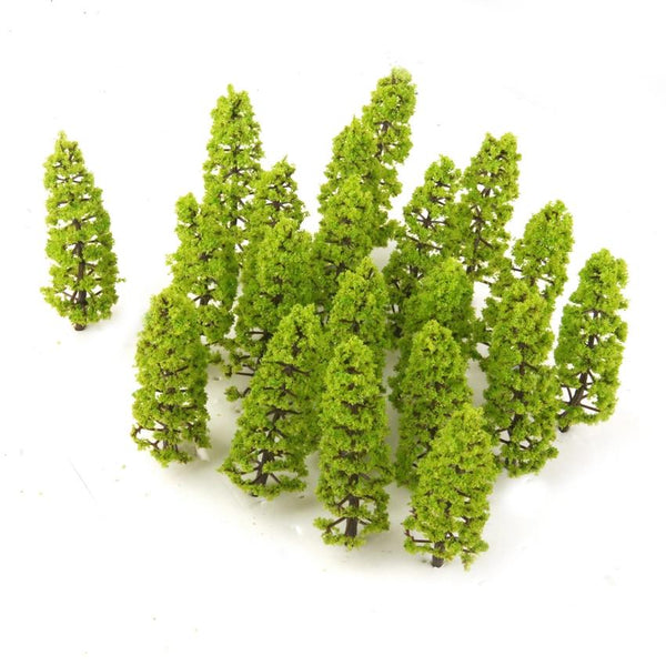20PCS Plastic Fir Trees Model Train Park Scenery Landscape 1:100