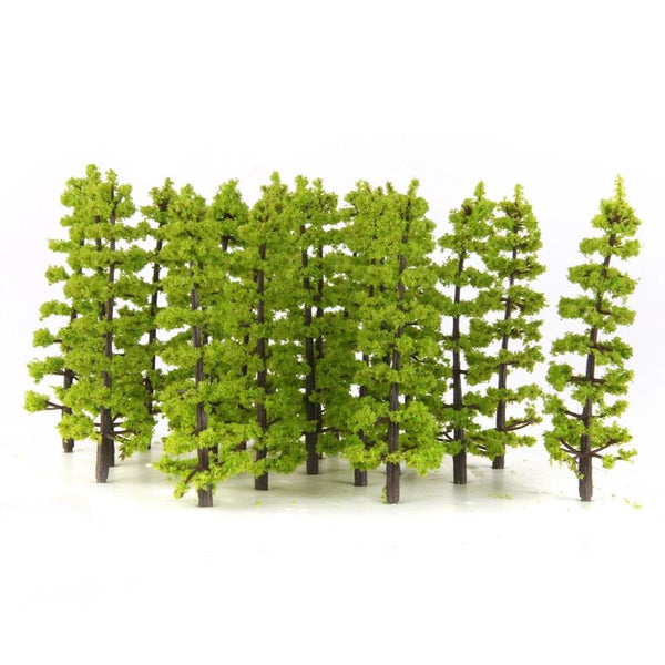 20PCS Plastic Fir Trees Model Train Park Scenery Landscape 1:100