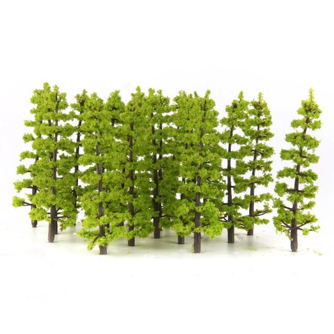 20PCS Plastic Fir Trees Model Train Park Scenery Landscape 1:100