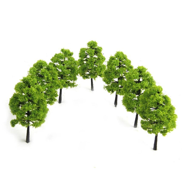 Plastic Model Trees Set of 20 Light Green
