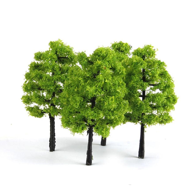 Plastic Model Trees Set of 20 Light Green