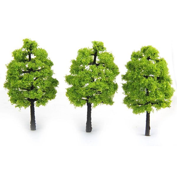 Plastic Model Trees Set of 20 Light Green