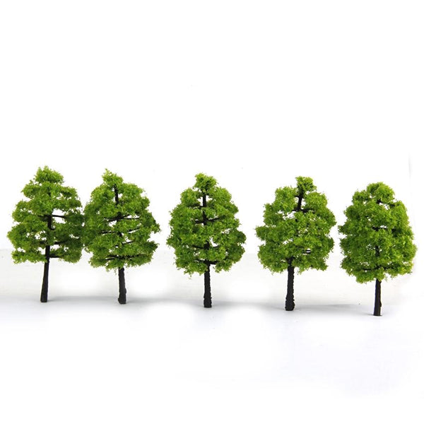 Plastic Model Trees Set of 20 Light Green