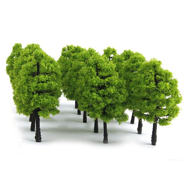 Plastic Model Trees Set of 20 Light Green