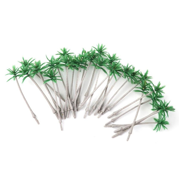 100pcs Model Coconut Trees Beach Scenery 6cm 1:200