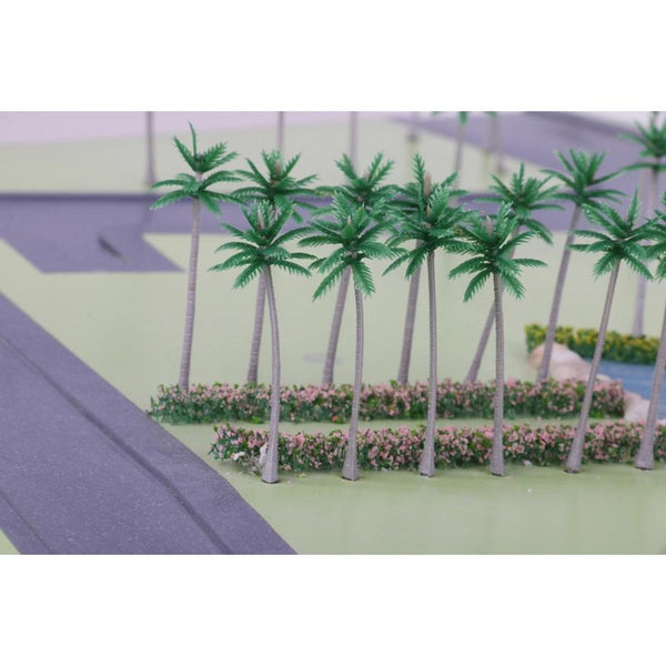 100pcs Model Coconut Trees Beach Scenery 6cm 1:200