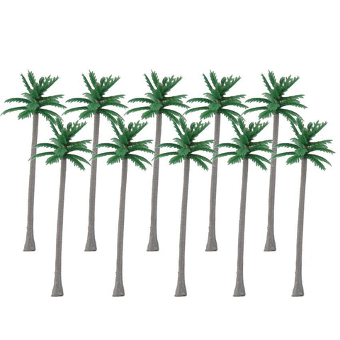 100pcs Model Coconut Trees Beach Scenery 6cm 1:200