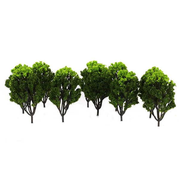 Plastic Model Trees for Railroad Scenery Green Set of 10