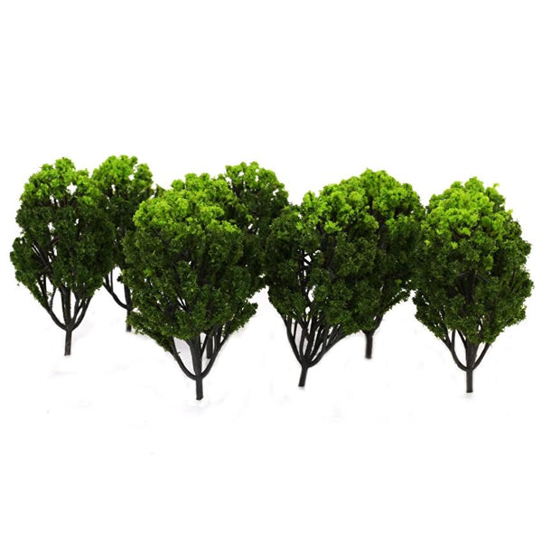 Plastic Model Trees for Railroad Scenery Green Set of 10