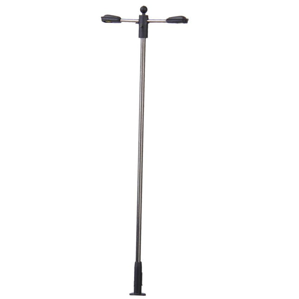 10 Pcs Model Street Lamp Lights Double Head For Model Train Layout Scenery