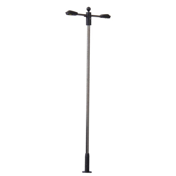10 Pcs Model Street Lamp Lights Double Head For Model Train Layout Scenery