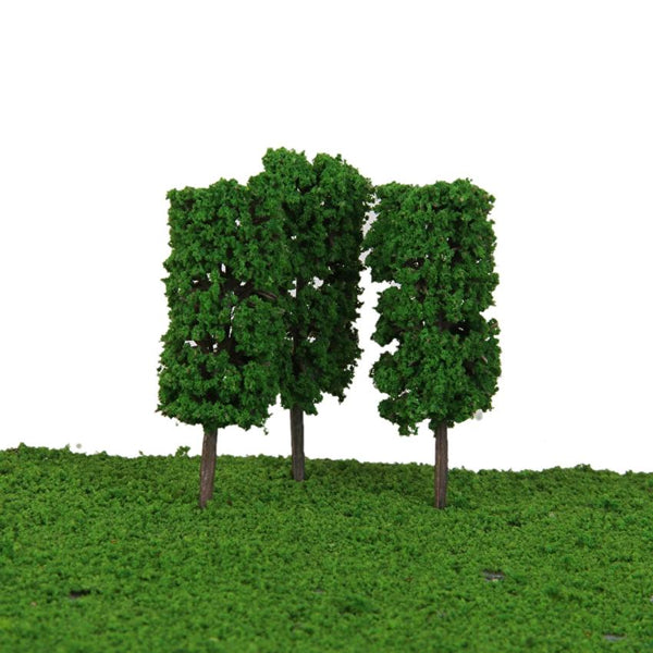 50pcs Light Green Cyclinder Tree Model Train Layout Park Scenery 1:200