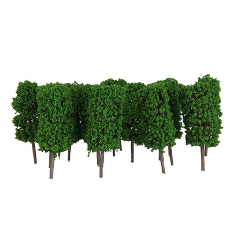 50pcs Light Green Cyclinder Tree Model Train Layout Park Scenery 1:200