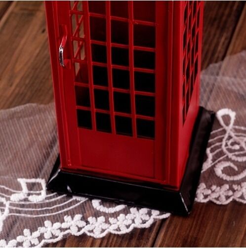 Red Vintage Telephone Phone Booth Postbox Saving Coin Piggy Bank for UK London