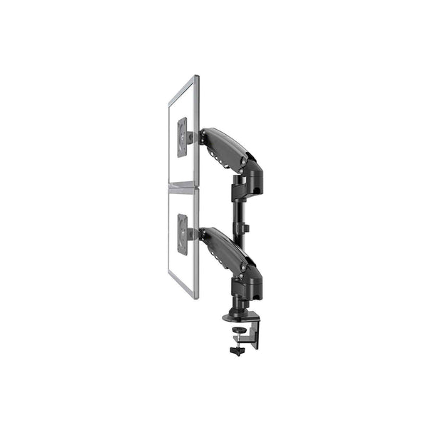 Adjustable Gas Spring Strut Dual 360 Degree Flexi Monitor Stand Clamp Mount Arm