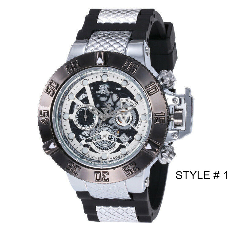 Fashion Men Business Watches Quartz Watch 6 Dial Date indicator Strap Wristwatch