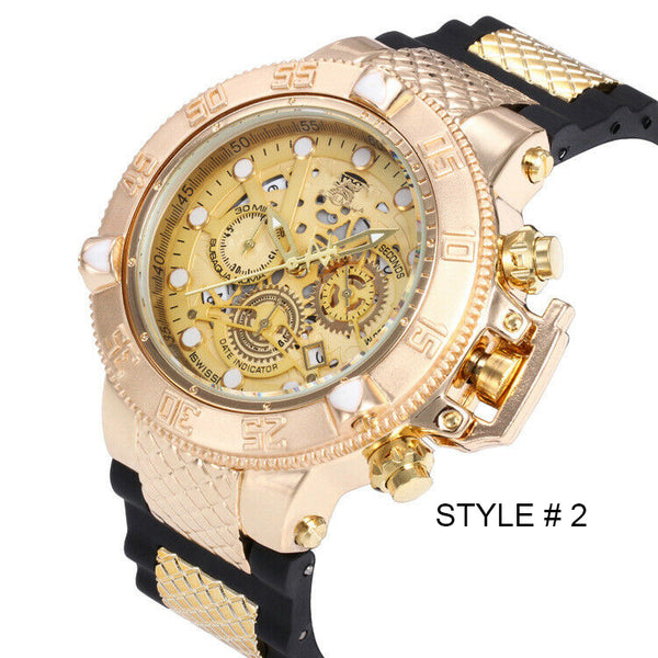 Fashion Men Business Watches Quartz Watch 6 Dial Date indicator Strap Wristwatch