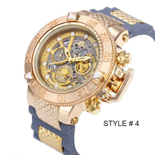 Fashion Men Business Watches Quartz Watch 6 Dial Date indicator Strap Wristwatch